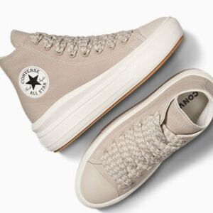 Converse Chuck Taylor All Star Move Platform Canvas Sneakers- Papyrus/Vintage Wh